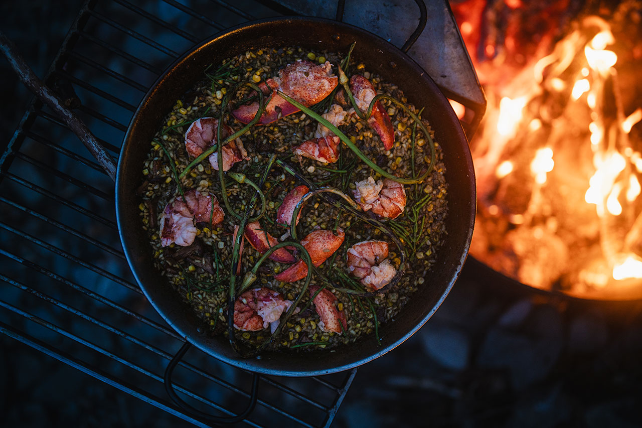 Paella au homard